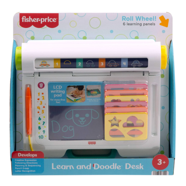 Fisher- price learn and doodle desk, mess free writing and drawing tablet with LCD screen for kids